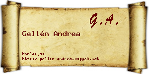 Gellén Andrea névjegykártya